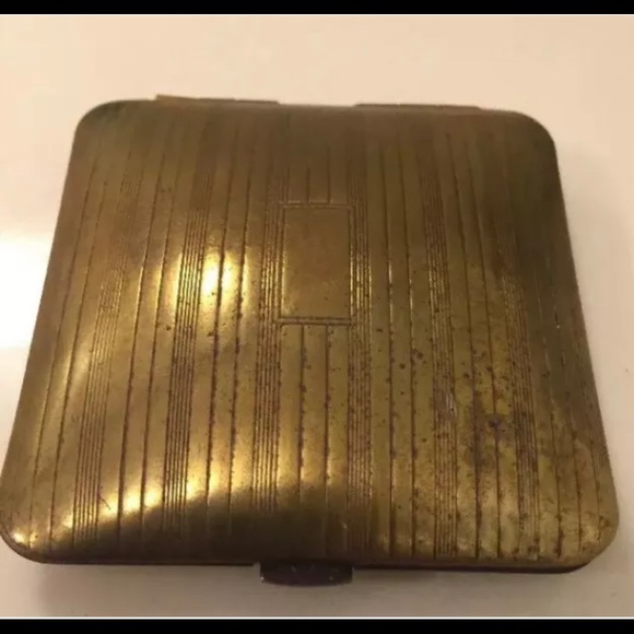 VINTAGE Art Deco 1930’s VOLUPTE POWDER COMPACT GOLD TONE DOME STYLE ART DECO - Picture 2 of 6